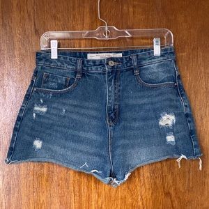 Zara Denim High Waist Shorts